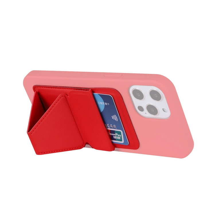 Magsafing Magnetic Folding Stand Leather Wallet Snap-On Card Holder Case Bag for iPhone 12 mini, iPhone 12, iPhone 12 Pro, iPhone 12 Pro Max(Red) - iPhone 12 Pro Max Cases by buy2fix | Online Shopping UK | buy2fix