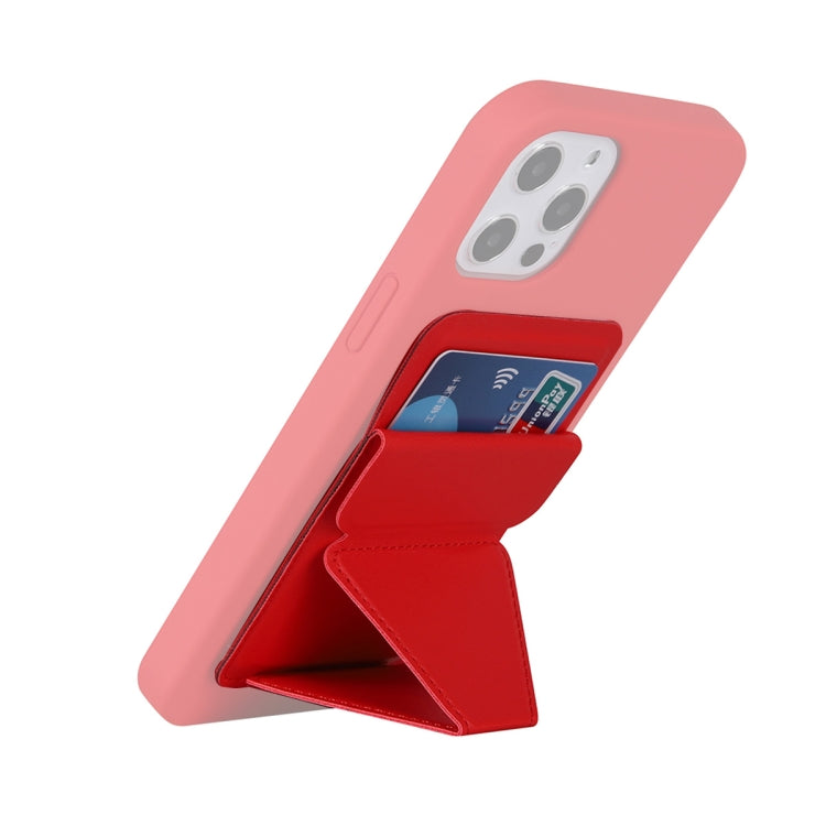 Magsafing Magnetic Folding Stand Leather Wallet Snap-On Card Holder Case Bag for iPhone 12 mini, iPhone 12, iPhone 12 Pro, iPhone 12 Pro Max(Red) - iPhone 12 Pro Max Cases by buy2fix | Online Shopping UK | buy2fix