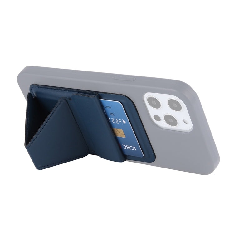 Magsafing Magnetic Folding Stand Leather Wallet Snap-On Card Holder Case Bag for iPhone 12 mini, iPhone 12, iPhone 12 Pro, iPhone 12 Pro Max(Dark Blue) - iPhone 12 Pro Max Cases by buy2fix | Online Shopping UK | buy2fix
