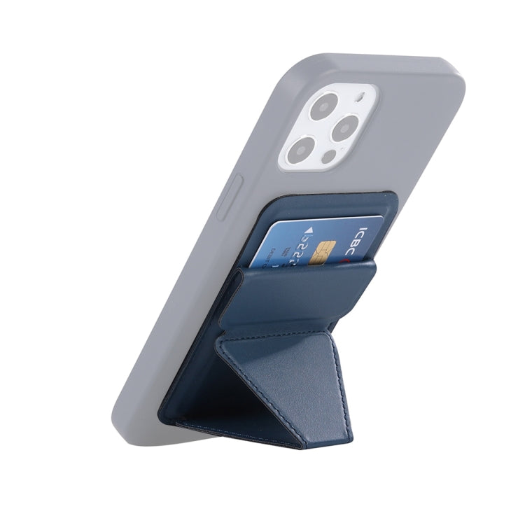 Magsafing Magnetic Folding Stand Leather Wallet Snap-On Card Holder Case Bag for iPhone 12 mini, iPhone 12, iPhone 12 Pro, iPhone 12 Pro Max(Dark Blue) - iPhone 12 Pro Max Cases by buy2fix | Online Shopping UK | buy2fix
