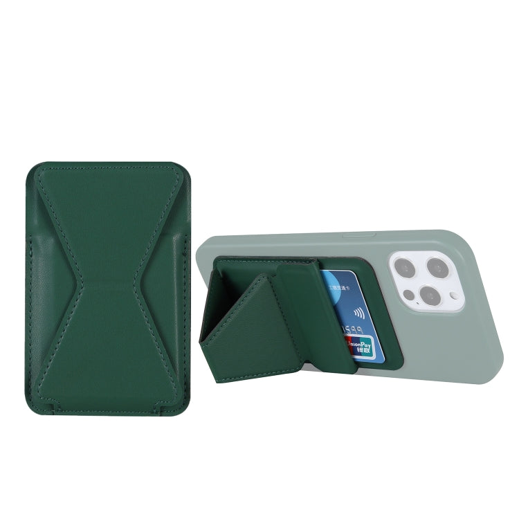 Magsafing Magnetic Folding Stand Leather Wallet Snap-On Card Holder Case Bag for iPhone 12 mini, iPhone 12, iPhone 12 Pro, iPhone 12 Pro Max(Green) - iPhone 12 Pro Max Cases by buy2fix | Online Shopping UK | buy2fix