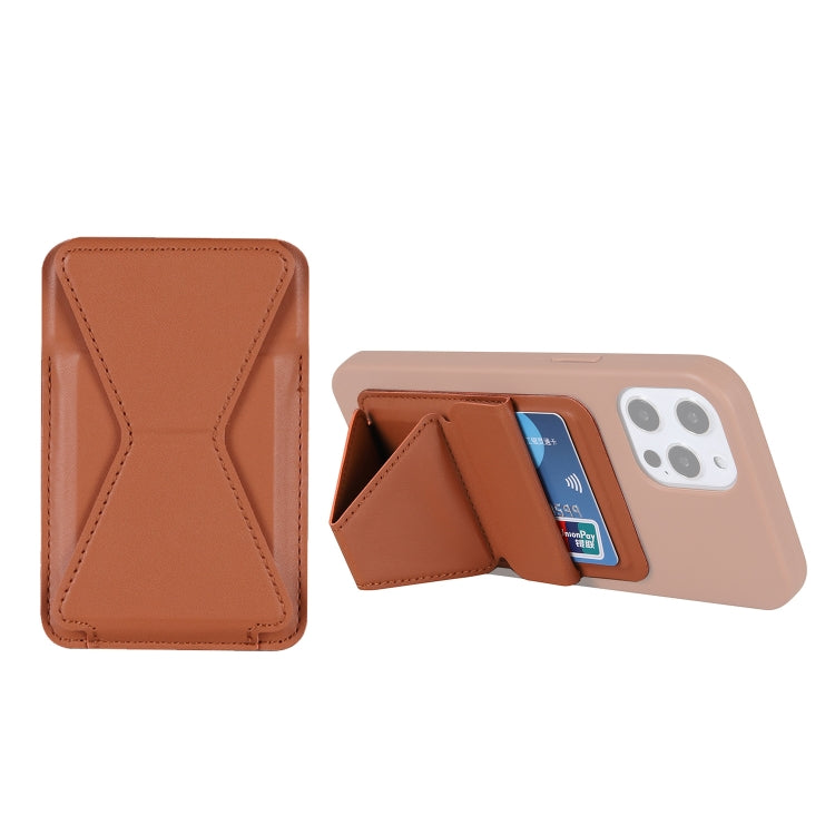 Magsafing Magnetic Folding Stand Leather Wallet Snap-On Card Holder Case Bag for iPhone 12 mini, iPhone 12, iPhone 12 Pro, iPhone 12 Pro Max(Brown) - iPhone 12 Pro Max Cases by buy2fix | Online Shopping UK | buy2fix