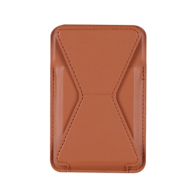 Magsafing Magnetic Folding Stand Leather Wallet Snap-On Card Holder Case Bag for iPhone 12 mini, iPhone 12, iPhone 12 Pro, iPhone 12 Pro Max(Brown) - iPhone 12 Pro Max Cases by buy2fix | Online Shopping UK | buy2fix