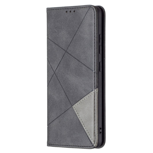 For Samsung Galaxy A32 4G Rhombus Texture Horizontal Flip Magnetic Leather Case with Holder & Card Slots(Black) by buy2fix