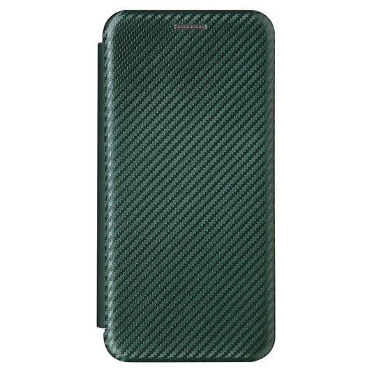 For Samsung Galaxy Xcover 5 Carbon Fiber Texture Horizontal Flip TPU + PC + PU Leather Case with Card Slot(Green) by buy2fix