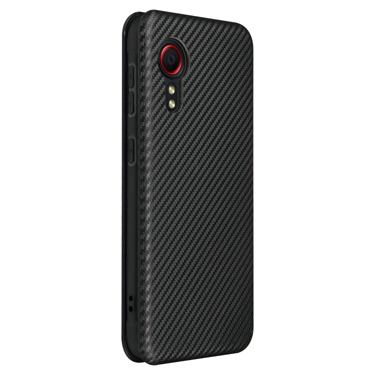 For Samsung Galaxy Xcover 5 Carbon Fiber Texture Horizontal Flip TPU + PC + PU Leather Case with Card Slot(Black) - Galaxy Phone Cases by buy2fix | Online Shopping UK | buy2fix