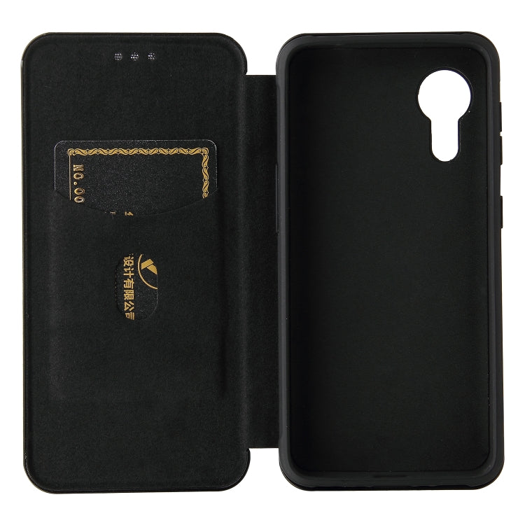 For Samsung Galaxy Xcover 5 Carbon Fiber Texture Horizontal Flip TPU + PC + PU Leather Case with Card Slot(Black) - Galaxy Phone Cases by buy2fix | Online Shopping UK | buy2fix