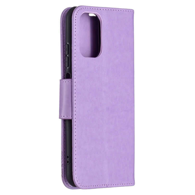 For Xiaomi Redmi Note 10 4G/Note 10s Two Butterflies Embossing Pattern Horizontal Flip Leather Case with Holder & Card Slot & Wallet & Lanyard(Purple) - Xiaomi Cases by buy2fix | Online Shopping UK | buy2fix