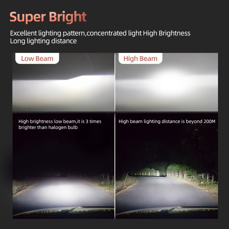 F2 H8 / H9 / H11 2 PCS DC9-36V / 25W / 6000K / 2500LM IP68 Waterproof Car LED Headlight(Cold White Light) - LED Headlamps by buy2fix | Online Shopping UK | buy2fix