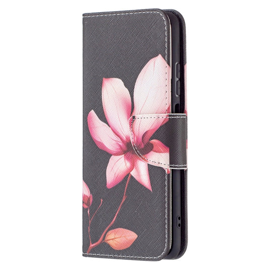 For Xiaomi Redmi Note 10 4G/Note 10S Colored Drawing Pattern Horizontal Flip Leather Case with Holder & Card Slots & Wallet(Lotus) by buy2fix