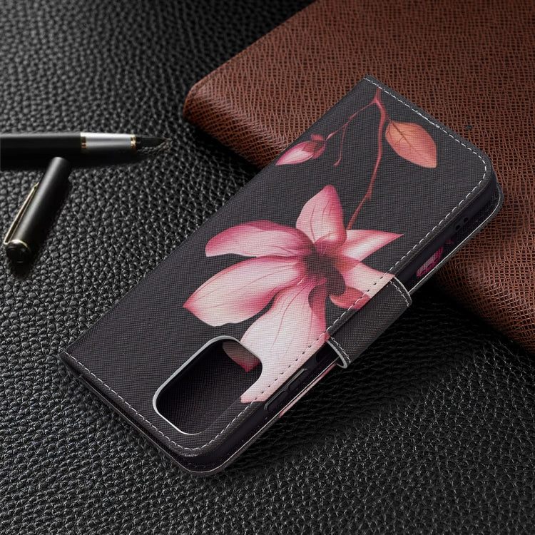 For Xiaomi Redmi Note 10 4G/Note 10S Colored Drawing Pattern Horizontal Flip Leather Case with Holder & Card Slots & Wallet(Lotus) - Xiaomi Cases by buy2fix | Online Shopping UK | buy2fix