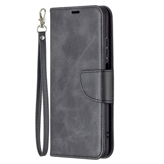 For Xiaomi Redmi Note 10 4G / Note 10S Retro Lambskin Texture Pure Color Horizontal Flip PU Leather Case with Holder & Card Slots & Wallet & Lanyard(Black) by buy2fix