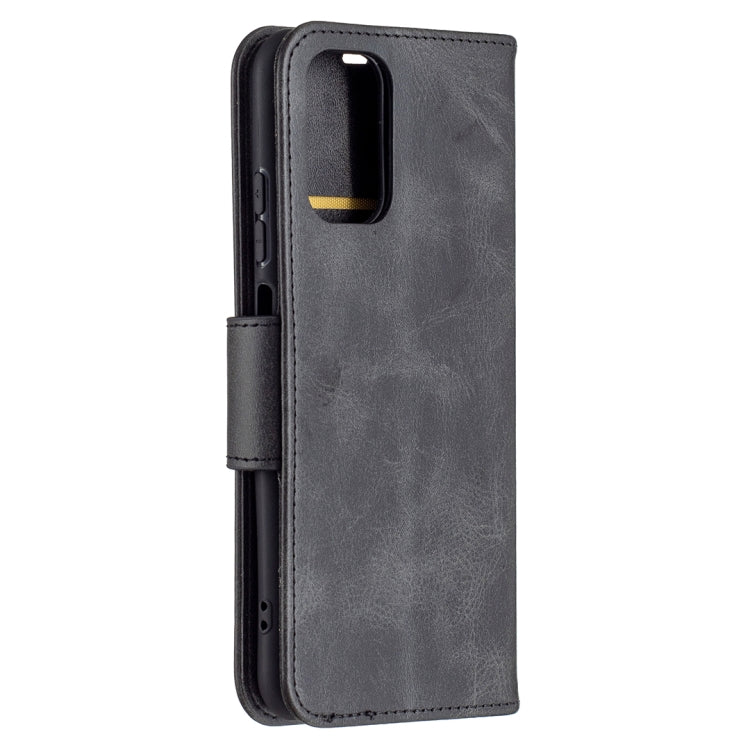 For Xiaomi Redmi Note 10 4G / Note 10S Retro Lambskin Texture Pure Color Horizontal Flip PU Leather Case with Holder & Card Slots & Wallet & Lanyard(Black) - Xiaomi Cases by buy2fix | Online Shopping UK | buy2fix