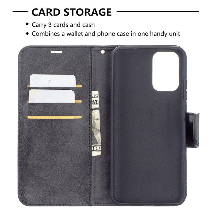 For Xiaomi Redmi Note 10 4G / Note 10S Retro Lambskin Texture Pure Color Horizontal Flip PU Leather Case with Holder & Card Slots & Wallet & Lanyard(Black) - Xiaomi Cases by buy2fix | Online Shopping UK | buy2fix