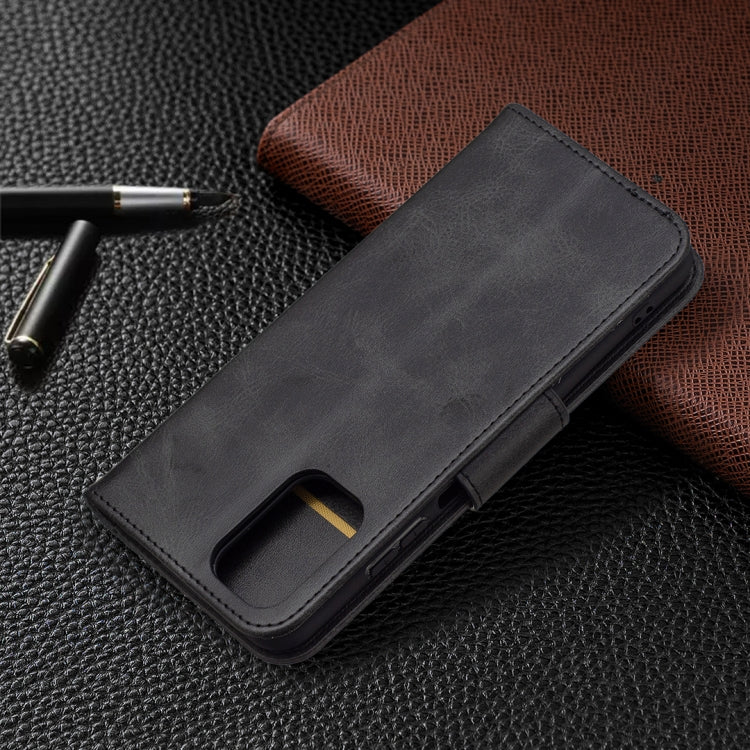 For Xiaomi Redmi Note 10 4G / Note 10S Retro Lambskin Texture Pure Color Horizontal Flip PU Leather Case with Holder & Card Slots & Wallet & Lanyard(Black) - Xiaomi Cases by buy2fix | Online Shopping UK | buy2fix