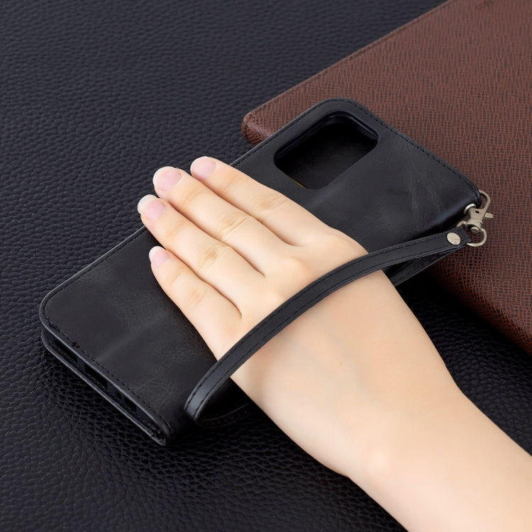For Xiaomi Redmi Note 10 4G / Note 10S Retro Lambskin Texture Pure Color Horizontal Flip PU Leather Case with Holder & Card Slots & Wallet & Lanyard(Black) - Xiaomi Cases by buy2fix | Online Shopping UK | buy2fix