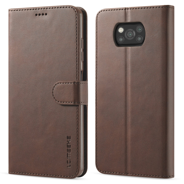 For Xiaomi Poco X3 NFC LC.IMEEKE Calf Texture Horizontal Flip Leather Case with Holder & Card Slots & Wallet(Brown) - Xiaomi Cases by LC.IMEEKE | Online Shopping UK | buy2fix