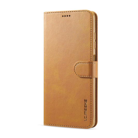 For Xiaomi Poco X3 NFC LC.IMEEKE Calf Texture Horizontal Flip Leather Case with Holder & Card Slots & Wallet(Yellow) by LC.IMEEKE