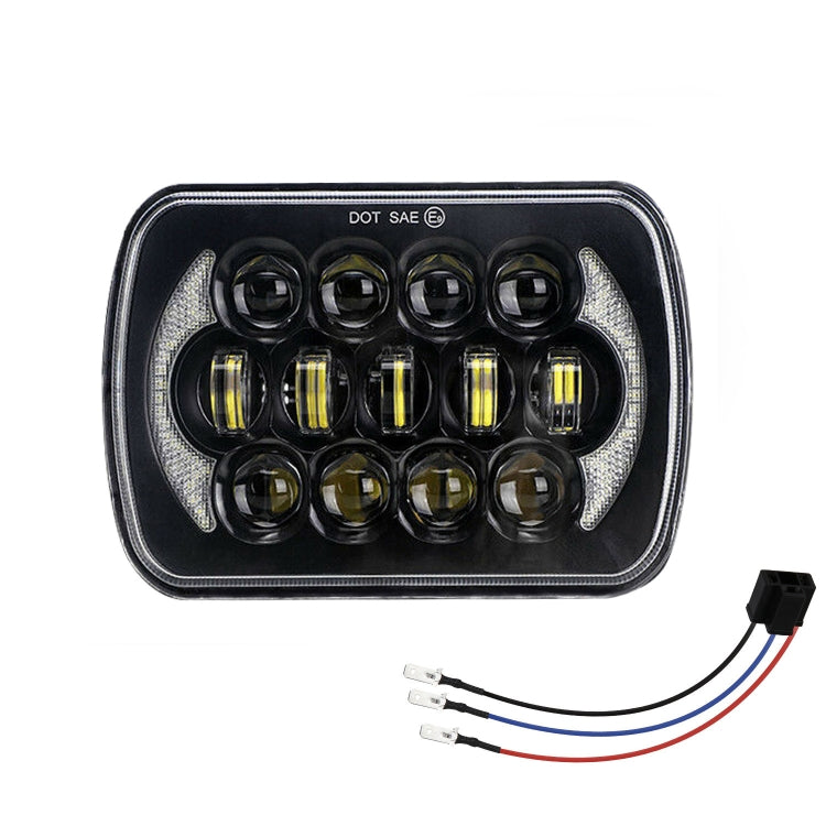 7 inch(5X7)/(7X6) H4 DC 9V-30V 30000LM 300W 8LEDs Car Square Shape LED Headlight Lamps for Jeep Wrangler - Work Lights by buy2fix | Online Shopping UK | buy2fix