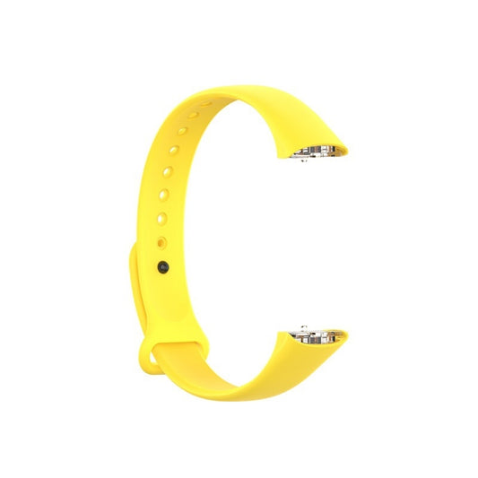 For Samsung Galaxy Fit SM-R370 Silicone Glossy Nail Button Watch Band(Yellow) by buy2fix