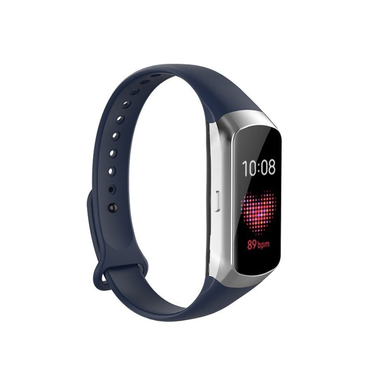 For Samsung Galaxy Fit SM-R370 Silicone Glossy Nail Button Watch Band(Dark Blue) - Watch Bands by buy2fix | Online Shopping UK | buy2fix