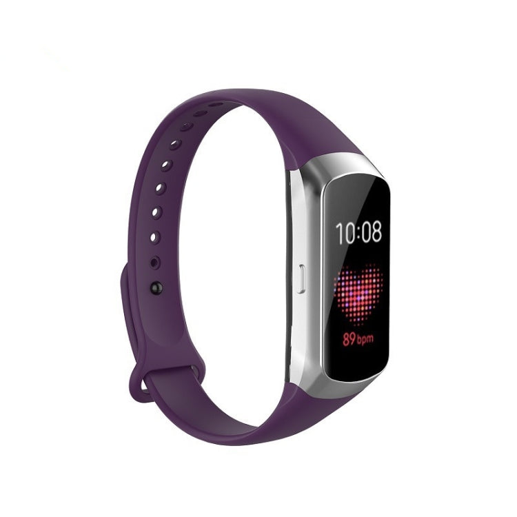 For Samsung Galaxy Fit SM-R370 Silicone Glossy Nail Button Watch Band(Dark Purple) - Watch Bands by buy2fix | Online Shopping UK | buy2fix