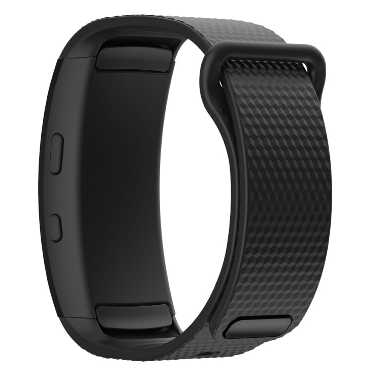 For Samsung Gear Fit2 Pro Silicone Watch Band, Size:S(Black) - Watch Bands by buy2fix | Online Shopping UK | buy2fix