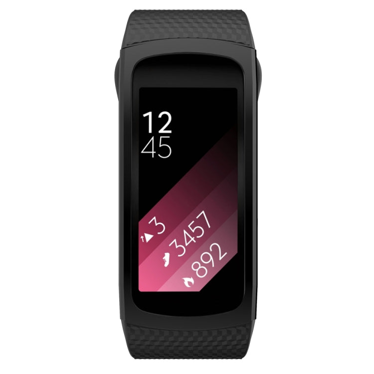 For Samsung Gear Fit2 Pro Silicone Watch Band, Size:S(Black) - Watch Bands by buy2fix | Online Shopping UK | buy2fix