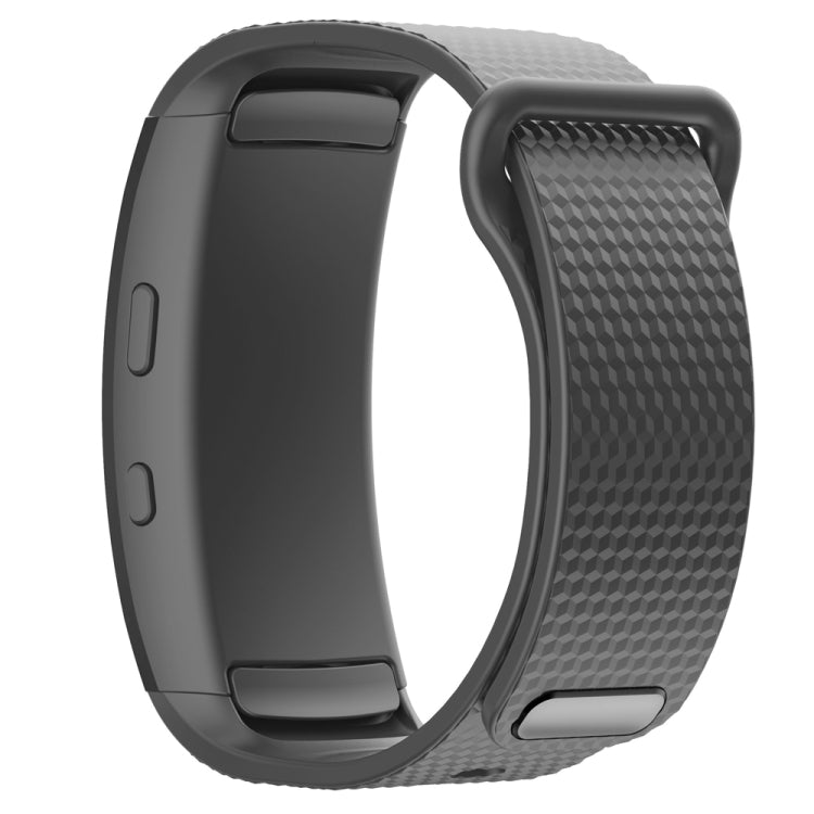 For Samsung Gear Fit2 Pro Silicone Watch Band, Size:S(Grey) - Watch Bands by buy2fix | Online Shopping UK | buy2fix