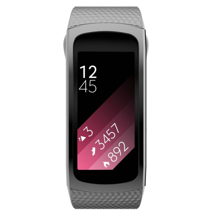 For Samsung Gear Fit2 Pro Silicone Watch Band, Size:S(Grey) - Watch Bands by buy2fix | Online Shopping UK | buy2fix