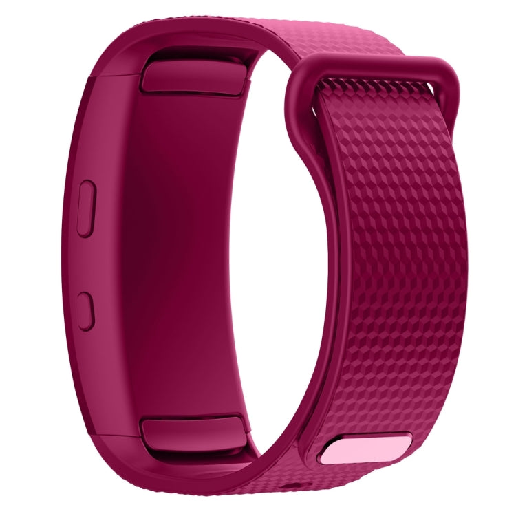 For Samsung Gear Fit2 Pro Silicone Watch Band, Size:S(Purple) - Watch Bands by buy2fix | Online Shopping UK | buy2fix