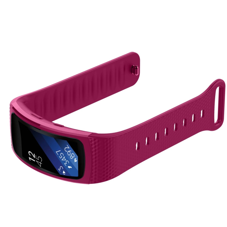 For Samsung Gear Fit2 Pro Silicone Watch Band, Size:S(Purple) - Watch Bands by buy2fix | Online Shopping UK | buy2fix