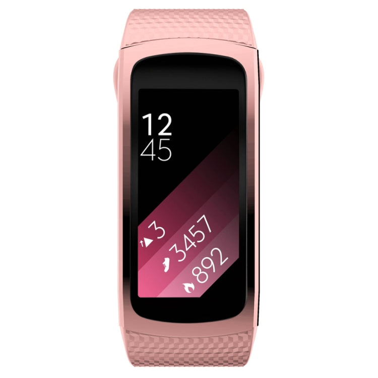 For Samsung Gear Fit2 Pro Silicone Watch Band, Size:L(Pink) - Watch Bands by buy2fix | Online Shopping UK | buy2fix