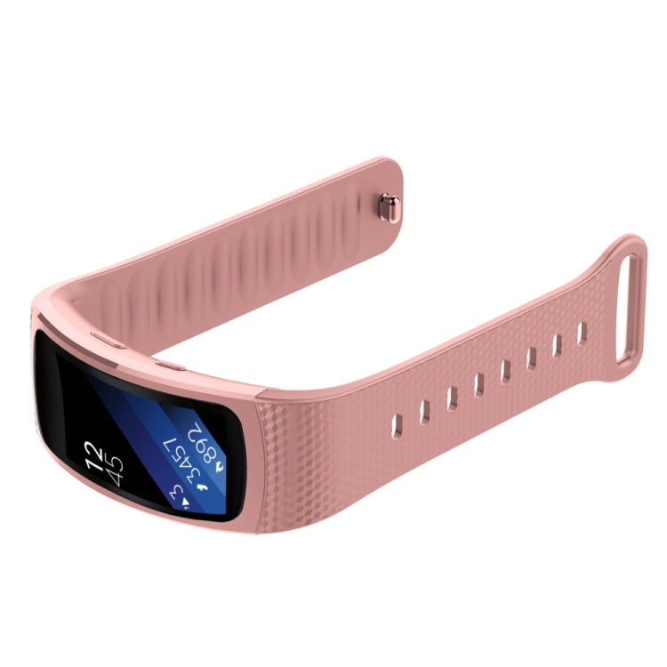 For Samsung Gear Fit2 Pro Silicone Watch Band, Size:L(Pink) - Watch Bands by buy2fix | Online Shopping UK | buy2fix