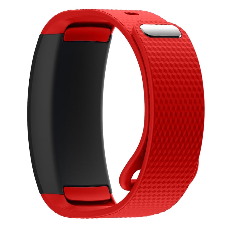 For Samsung Gear Fit2 Pro Silicone Watch Band, Size:L(Red) - Watch Bands by buy2fix | Online Shopping UK | buy2fix