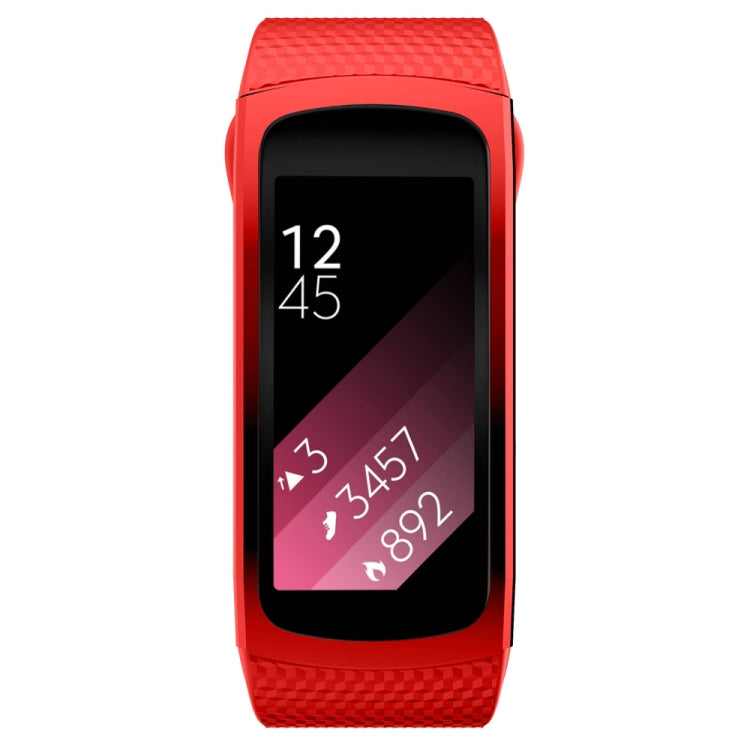 For Samsung Gear Fit2 Pro Silicone Watch Band, Size:L(Red) - Watch Bands by buy2fix | Online Shopping UK | buy2fix