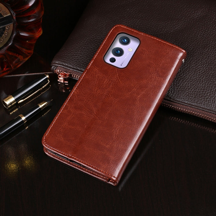 For OnePlus 9 idewei Crazy Horse Texture Horizontal Flip Leather Case with Holder & Card Slots & Wallet(Black) - OnePlus Cases by idewei | Online Shopping UK | buy2fix