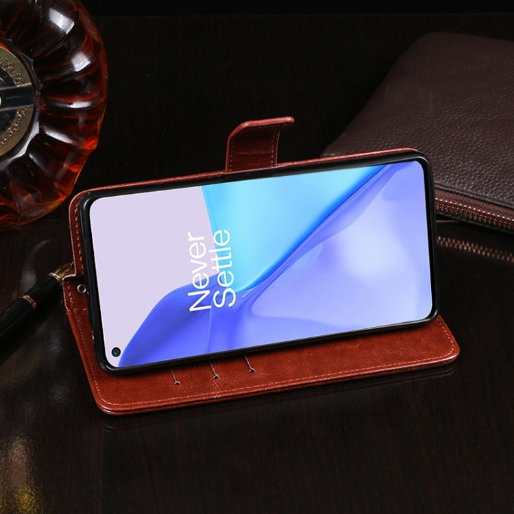 For OnePlus 9 idewei Crazy Horse Texture Horizontal Flip Leather Case with Holder & Card Slots & Wallet(Black) - OnePlus Cases by idewei | Online Shopping UK | buy2fix