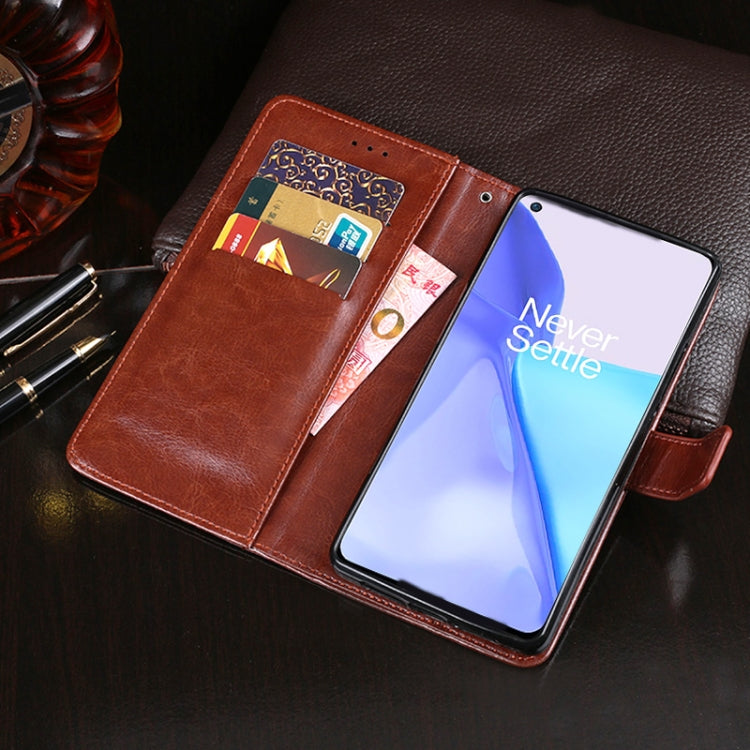 For OnePlus 9 idewei Crazy Horse Texture Horizontal Flip Leather Case with Holder & Card Slots & Wallet(Black) - OnePlus Cases by idewei | Online Shopping UK | buy2fix