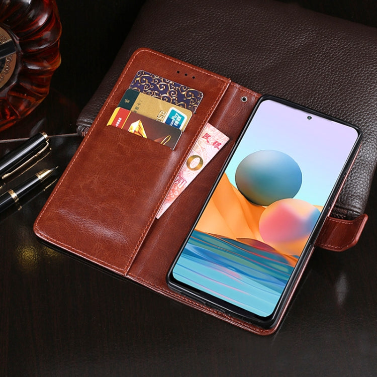 For Xiaomi Redmi Note 10 Pro idewei Crazy Horse Texture Horizontal Flip Leather Case with Holder & Card Slots & Wallet(Red) by idewei