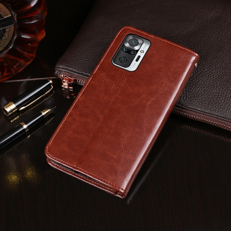 For Xiaomi Redmi Note 10 Pro idewei Crazy Horse Texture Horizontal Flip Leather Case with Holder & Card Slots & Wallet(Rose Red) - Xiaomi Cases by idewei | Online Shopping UK | buy2fix