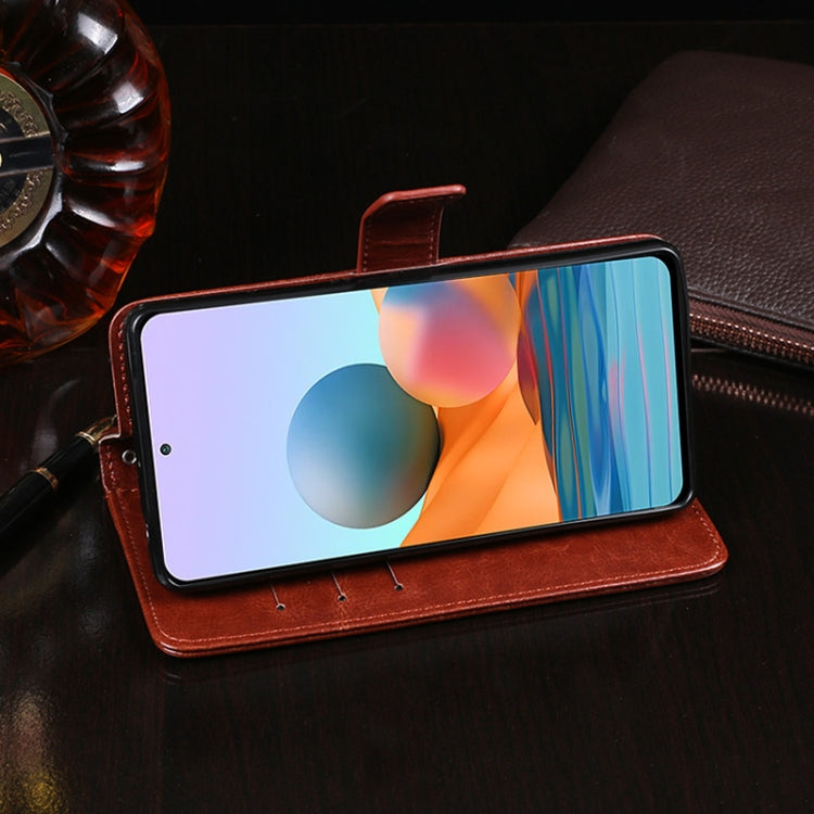 For Xiaomi Redmi Note 10 Pro idewei Crazy Horse Texture Horizontal Flip Leather Case with Holder & Card Slots & Wallet(Rose Red) - Xiaomi Cases by idewei | Online Shopping UK | buy2fix