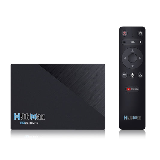 H96 Max 8K Smart TV BOX Android 11.0 Media Player with Remote Control, Quad Core RK3566, RAM: 4GB, ROM: 32GB, Dual Frequency 2.4GHz WiFi / 5G, Plug Type:EU Plug - RK3566 by buy2fix | Online Shopping UK | buy2fix