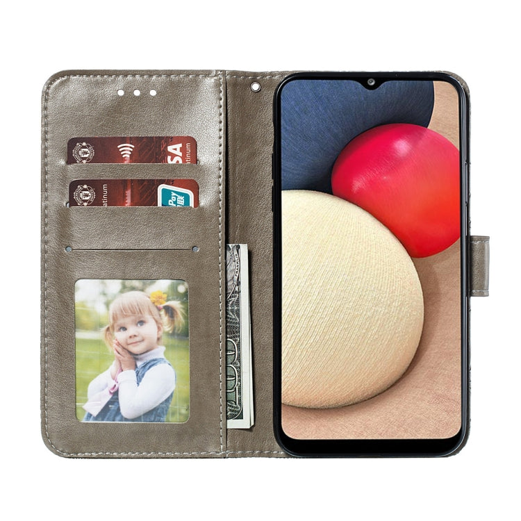 For Xiaomi Redmi 9T / Poco M3 Lace Flower Embossing Pattern Horizontal Flip Leather Case with Holder & Card Slots & Wallet & Photo Frame(Grey) - Xiaomi Cases by buy2fix | Online Shopping UK | buy2fix