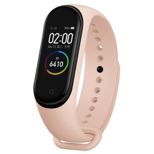 For Xiaomi Mi Band 6 (CA8856) Solid Color Silicone Watch Band(Pink Sand) by buy2fix