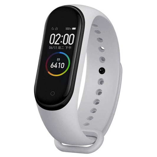 For Xiaomi Mi Band 6 (CA8856) Solid Color Silicone Watch Band(Light Grey) by buy2fix