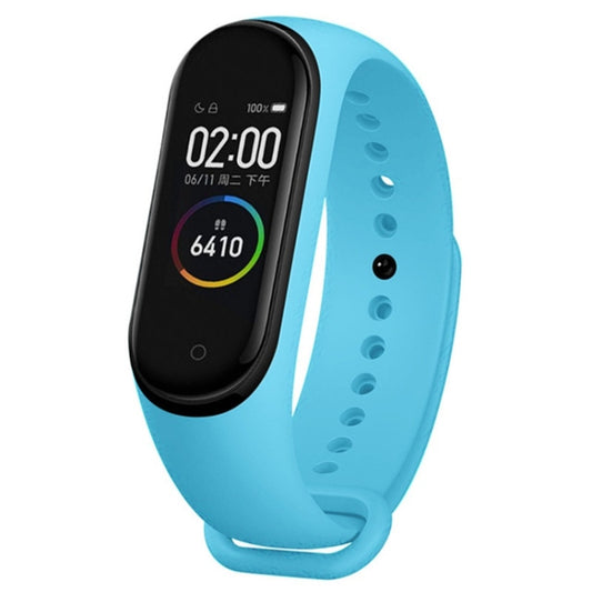 For Xiaomi Mi Band 6 (CA8856) Solid Color Silicone Watch Band(Sky Blue) by buy2fix