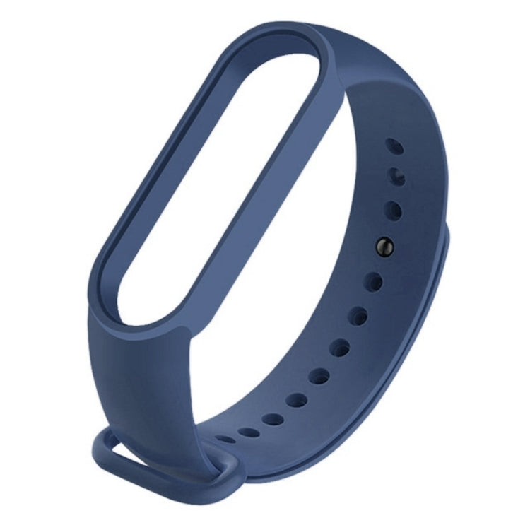 For Xiaomi Mi Band 6 (CA8856) Solid Color Silicone Watch Band(Midnight Blue) - Watch Bands by buy2fix | Online Shopping UK | buy2fix