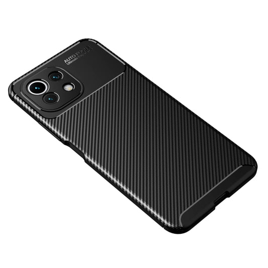For Xiaomi Mi 11 Lite Carbon Fiber Texture Shockproof TPU Case(Black) by buy2fix
