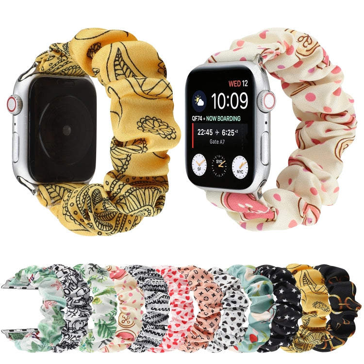 Fabric Hair Ring Watch Band For Apple Watch Ultra 49mm&Watch Ultra 2 49mm / Series 9&8&7 45mm / SE 3&SE 2&6&SE&5&4 44mm / 3&2&1 42mm(5) by buy2fix